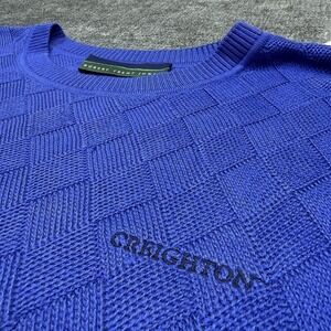 Creighton Blue Jays Sweater Mens XL Blue Pima Cotton Knit Robert Trent Jones NWT